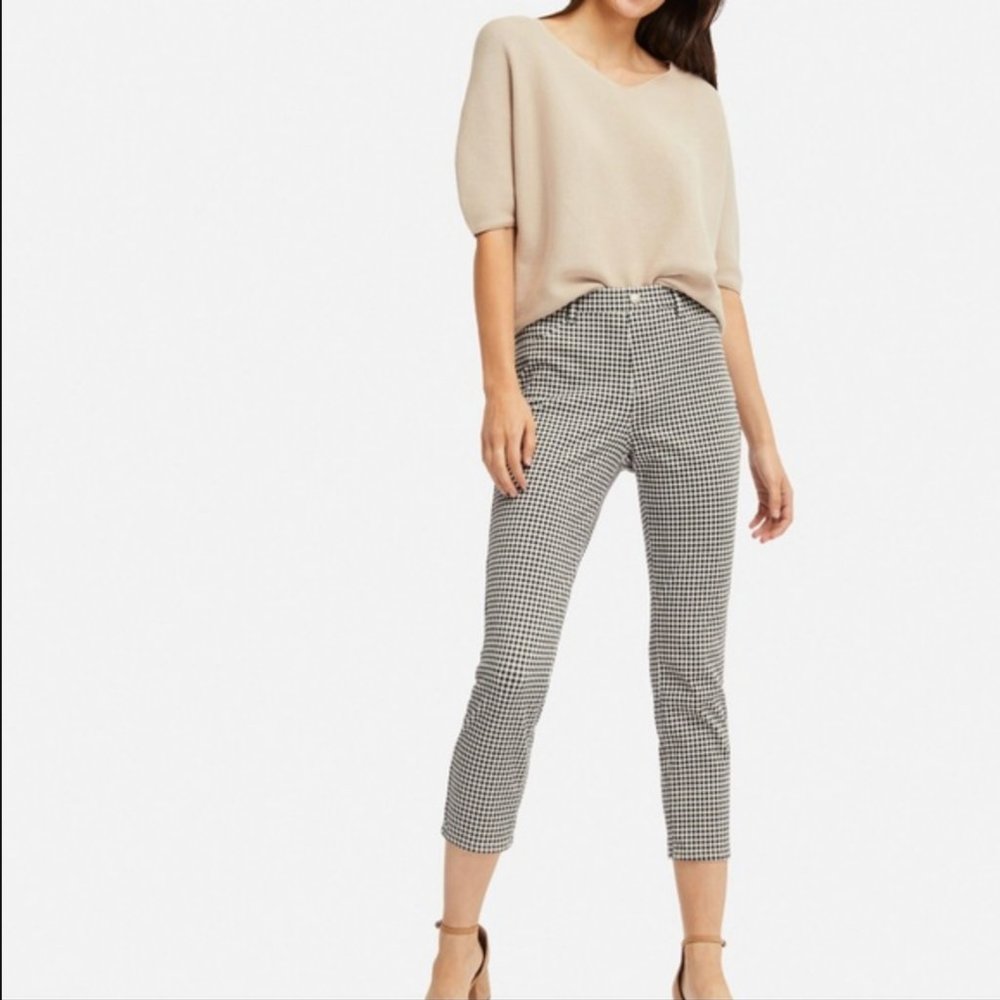 Uniqlo Cropped Gingham Leggings Pants Size M